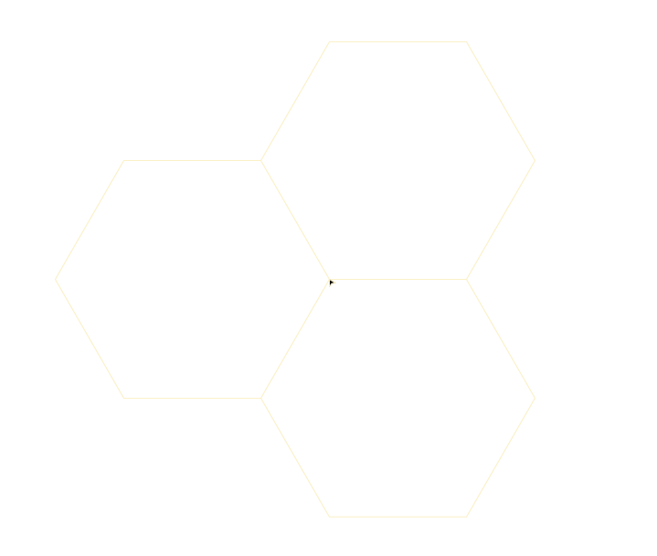 Hexagons created using turtle code above